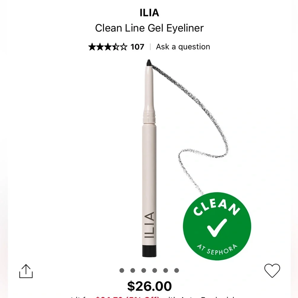 NEW Ilia Clean Line Gel Liner